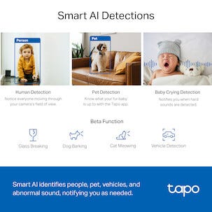 TP-Link Tapo C220 2K Valvontakamera sisäkäyttöön, AI