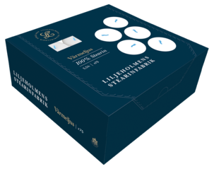 Liljeholmens värmeljus, vita, 75-pack, 100 procent stearin