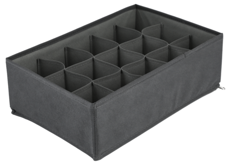 Skuffeinnredning for småoppbevaring, 15 rom, 34 x 22 x 10 cm