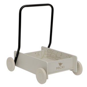 Micki klassisk gåvogn i tre, beige, fra 6 mnd