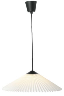Northlight Ines plissert taklampe hvit, 45 cm