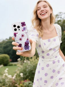 Anmiki mobildeksel Flower for iPhone 17e / 16e / 15 / 14 / 13