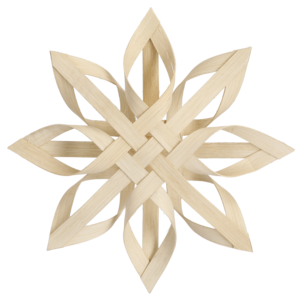 Toppstjärna julgran i rotting, 28 cm