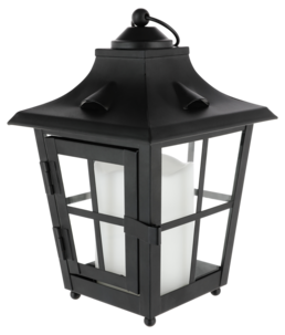 LED-lykt med timer og skumringsrelé, batteri