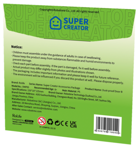 Rolife DIY Super Creator B DWP05 dörr, dammskyddande