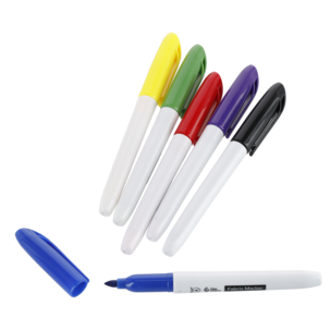 Textilpennor rund spets, 6-pack