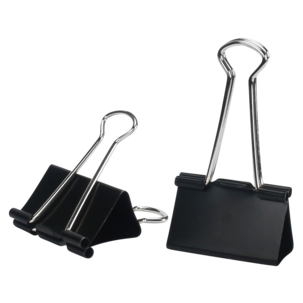 Stora pappersklämmor metall svart 41 mm 24-pack