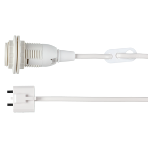 E14-pæreholder med ledning og DCL, ujordet, 75 cm