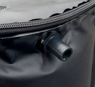 Vattentunna med kran, hopfällbar, 225 liter