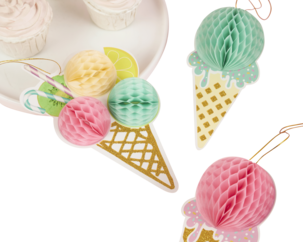 Festdekorasjoner med iskremtema