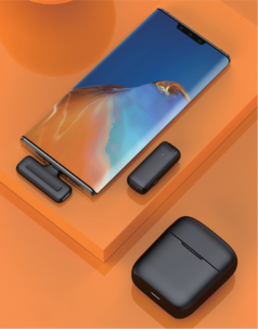 Trådløs mikrofon til mobil med USB-C