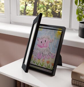 Ram för teckningar, öppningsbar, A4, svart