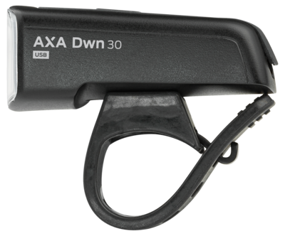 AXA Dwn 30 cykellampa fram USB, 30 lux, 50 m 
