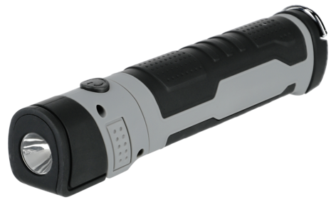 Ladattava työvalo, jossa koukku ja magneetti