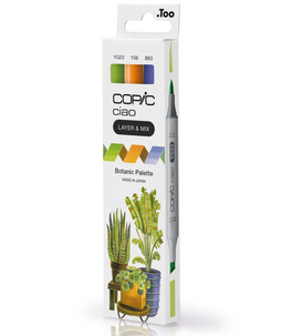 Copic Ciao Layer & Mix, pennor Botanic Palette, 3-pack