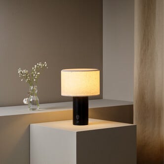 Northlight Edvin Mini Ladattava pöytävalaisin pellavaa, 21 cm