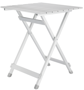 Campingbord i aluminium, 48 x 50 cm, sammenleggbart