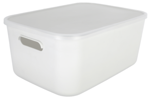 Severity Säilytyslaatikko muovia valkoinen kanneton