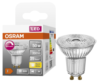 Dimringsbar LED-lampa GU10 Osram