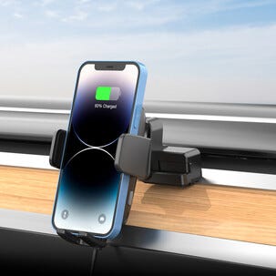 Mobilhållare för Tesla model Y och 3, trådlös Qi-laddning