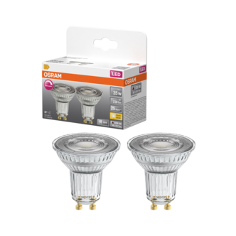 Himmennettävä heijastinlamppu LED GU10 2,4 W, Osram, 2 kpl