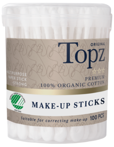 Topz Original Make-Up Sticks bomullspinner, 100-pakning 