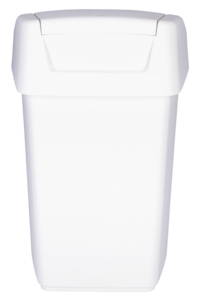 Pieni roskakori heilurikannella, valkoinen, 10 litraa