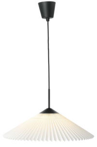 Northlight Ines plissert taklampe hvit, 45 cm