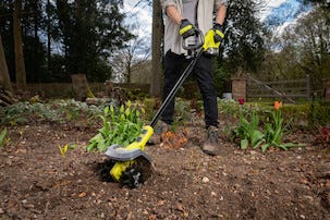 Ryobi jordfräs RY18CVA-0 One+ 18 V, batteridriven