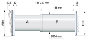 Friskluftsventil med stormskydd, TL100DE, Fresh