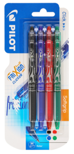 Kulspetspennor Pilot Frixion Clicker, 4-pack