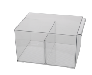 Kylskåpsförvaring med avdelare, transparent