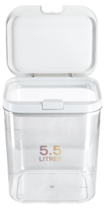 Säilytysrasia muovia, automaattinen kansi