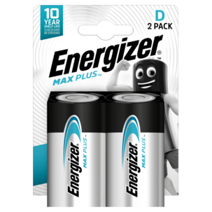Energizer Max Plus D/LR20-batterier, 2-pack