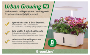 Greenline Urban Growing P8 hydroponisk odling kit