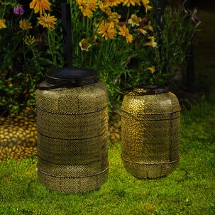 Northlight solcellslykta metall med handtag