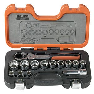 Bahco hylsenøkkelsett 14 deler