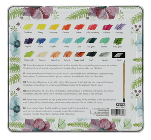 Akvarellpennor Sense 24-pack
