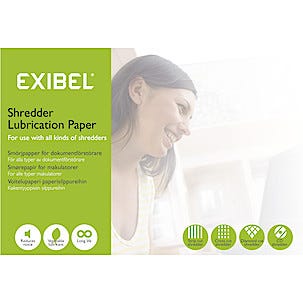 Smörjpapper för dokumentförstörare Exibel