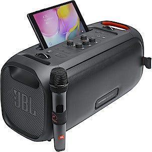 JBL PartyBox On-The-Go høyttaler med trådløs mikrofon