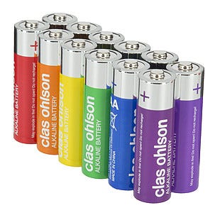 Alkaliska AA/LR6-batterier 12-pack Clas Ohlson
