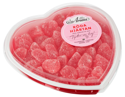 Aroma röda hjärtan i presentförpackning, 385 g