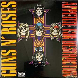 Guns N’ Roses Appetite for Destruction vinylplate