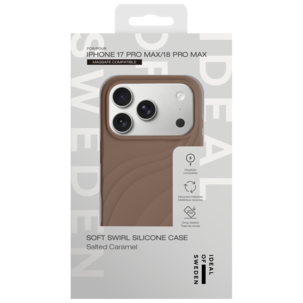 Ideal of Sweden Soft Swirl mobildeksel for iPhone 18 Pro Max / iPhone 17 Pro Max, brun