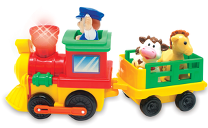 Kiddieland batteridrevet togbane med dyr, fra 1 år