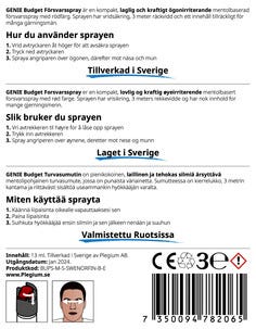 Plegium Budget Turvasumutin, jossa väriainetta ja mentolia