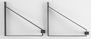 Hyllkonsol svart, 2-pack