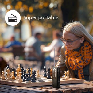 Philips TAR1509 bärbar FM/MW-radio, batteridriven 