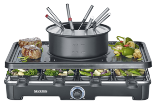 Severin raclette-fondue keramisk RG 2347, 1400 W