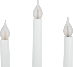 E10 flammande LED till ljusstake, 10-55 V, 4-pack